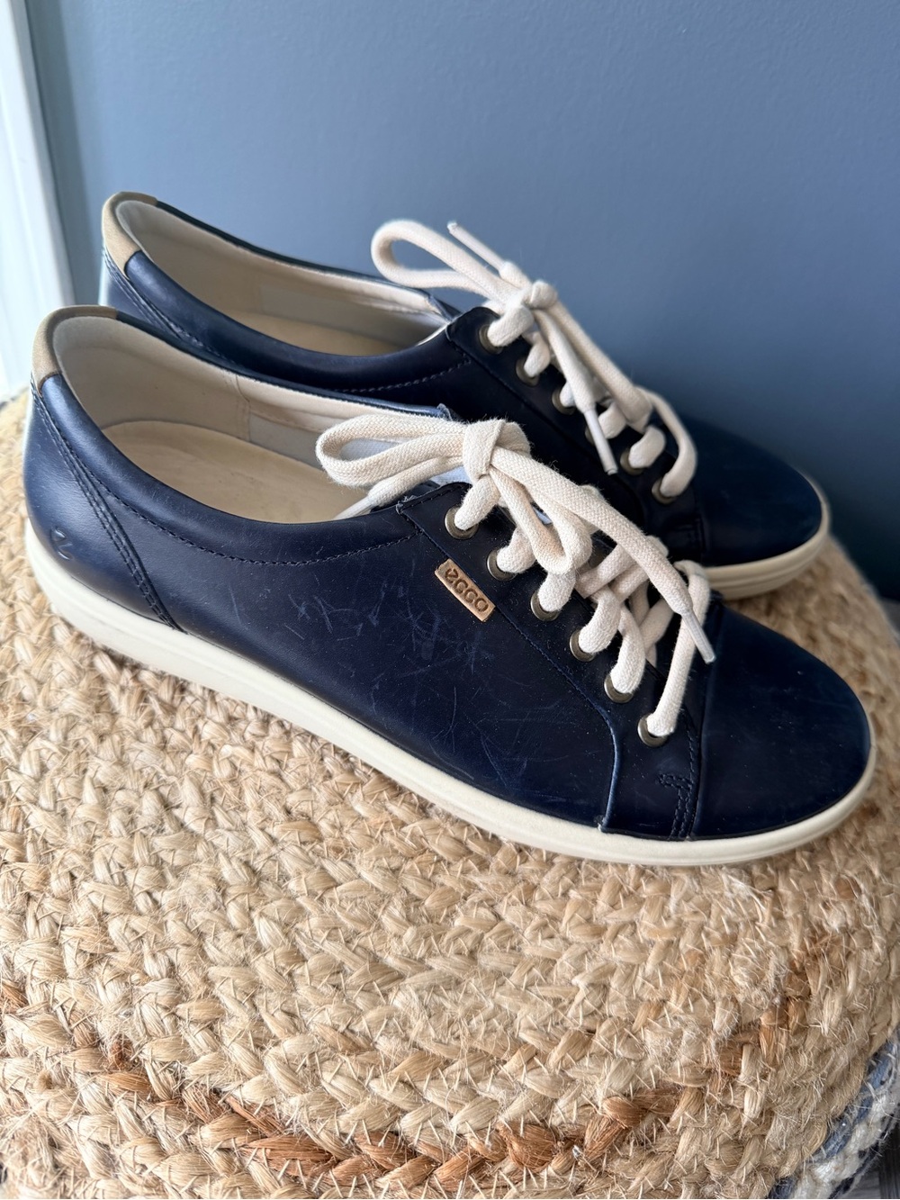 Ecco Soft 7 Leather Lace Up Sneakers